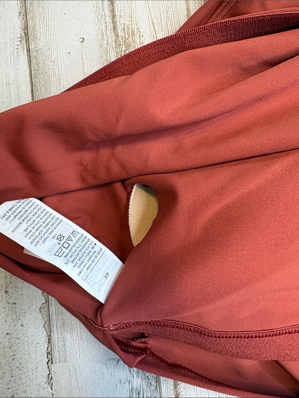 Old Navy Active Powersoft Rust Red Light Support Sport Bra 4X - Picture 10 of 13